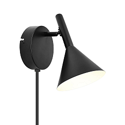 Wandleuchte KELVIS, GU10, IP20, schwarz