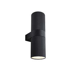 outdoor wall luminaire KYKLOP RIPPLE MAXI up / down, with lamp socket E27 IP54, black