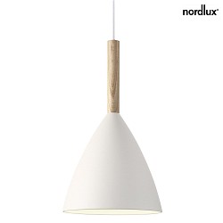 design for the people by Nordlux Pendant luminaire PURE 20, height 35cm, shade  20cm, pendulum 300cm, E27, white