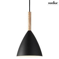 design for the people by Nordlux Pendant luminaire PURE 20, height 35cm, shade  20cm, pendulum 300cm, E27, black