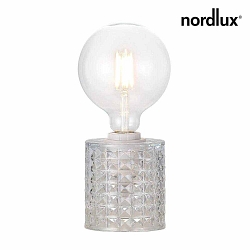 Nordlux Table lamp HOLLYWOOD, height 12.8cm, shade Ø 10.8cm, E27, clear / black