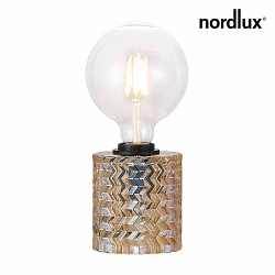 Nordlux Table lamp HOLLYWOOD, height 12.8cm, shade Ø 10.8cm, E27, amber / black