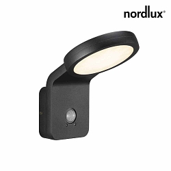 Nordlux LED-Wandleuchte MARINA FLATLINE PIR Außenleuchte IP44, mit Bewegungssensor, Höhe 20cm, Tiefe 18cm, 10W 120°, Schwarz