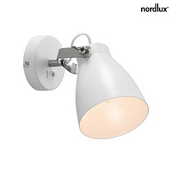 Nordlux Wall luminaire LARGO, Spot, height 18cm, depth 26cm, shade  12cm, E27, white
