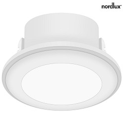 Nordlux LED-Decken-Einbauleuchte ELKTON 8, Ø 8.2cm, 5.5W 2700K 350lm 120°, 3-Stufen-MOODMAKER Schaltung, Weiß