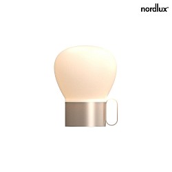 LED Tischleuchte NURU, 2,5W, 2700K, IP54, dimmbar, Glas opalweiß, Basis rosegold