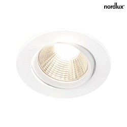 LED Einbauleuchte DORADO, rund, 3er Set, 5,5W LED, 36°, 2700K, 345lm, IP20, dimmbar, weiß