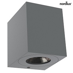 LED Outdoor Wall luminaire CANTO KUBI 2, IP44, 12W 2700K 500lm 2x75, gray