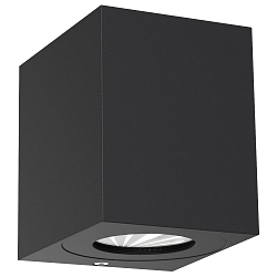 LED Outdoor Wandleuchte CANTO KUBI 2 UP/DOWN, 120�, 10,6W, 3000K, 500lm, CRI>80, IP44, seaside schwarz