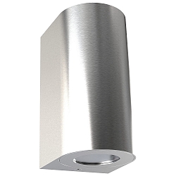 Outdoor Wandleuchte CANTO MAXI 2, IP44, 2x GU10, Edelstahl