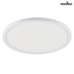 Nordlux LED Deckenleuchte OJA 29 - IP54, dimmbar, Ø 29.4cm / Höhe 2.3cm, 17W 2700K 1550lm 120°, Weiß