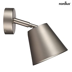 Nordlux Wall luminaire IP S6 bathroom luminaire, GU10, IP44, brushed steel