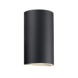 Nordlux LED Au�enleuchte ROLD LED Wandleuchte, oval, 2x 5W LED, 3000K, 750lm, IP44, schwarz