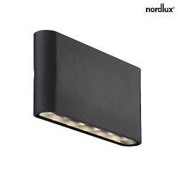 Nordlux LED Auenleuchte KINVER Wandleuchte, 6W LED, 3000K, IP54, schwarz