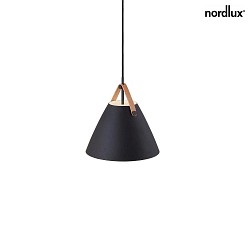 design for the people by Nordlux Pendant luminaire STRAP 27, 27cm, E27, IP20, metal, black