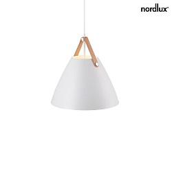 design for the people by Nordlux Pendant luminaire STRAP 36, 36cm, E27, IP20, metal, white