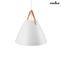 design for the people by Nordlux Pendelleuchte STRAP 48, 48cm, E27, IP20, Metall, wei
