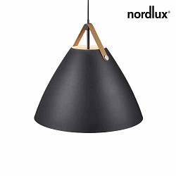 design for the people by Nordlux Pendant luminaire STRAP 68, shade Ø 68cm, height 60.7cm, pendulum 300cm, E27, black