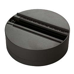 3-phase ceiling canopy GLOBALtrac� - FIX POINT� GA 70 1-fold, round, surface-mounted version, black