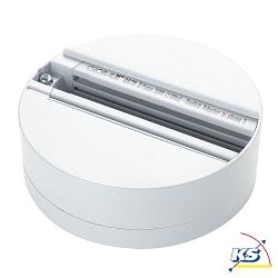 3-phase ceiling canopy GLOBALtrac - FIX POINT GA 70 1-fold, round, surface-mounted version, white