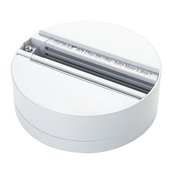 3-phase ceiling canopy GLOBALtrac� - FIX POINT� GA 70 1-fold, round, surface-mounted version, white