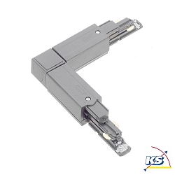 Zubeh�r f�r 3-Phasen Stromschiene GLOBALtrac� PULSE - L-Verbinder XTSNC 635, DALI steuerbar - Rechts (au�en), Grau