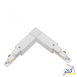 Zubeh�r f�r 3-Phasen Stromschiene GLOBALtrac� PULSE - L-Verbinder XTSNC 635, DALI steuerbar - Rechts (au�en), Wei�