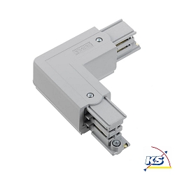 Zubeh�r f�r 3-Phasen Stromschiene GLOBALtrac� PRO - L-Verbinder XTS 35 - Rechts (Stromf�hrung au�en), Grau