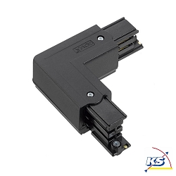 Zubeh�r f�r 3-Phasen Stromschiene GLOBALtrac� PRO - L-Verbinder XTS 35 - Rechts (Stromf�hrung au�en), Schwarz