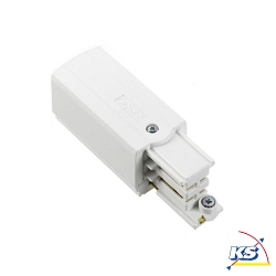 Zubeh�r f�r 3-Phasen Stromschiene GLOBALtrac� PRO - End-Einspeisung XTS 12 - Links, Wei�
