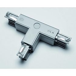 Zubeh�r f�r 3-Phasen Stromschiene GLOBALtrac� PULSE - T-Verbinder XTSNC 636, DALI steuerbar - Rechts (au�en), Grau