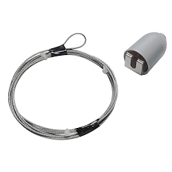 Zubeh�r f�r GLOBALtrac� 3-Phasen Stromschienen - Seilabh�ngungs-Set SPW 12SK-3, 300cm, Grau