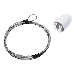 Zubeh�r f�r GLOBALtrac� 3-Phasen Stromschienen - Seilabh�ngungs-Set SPW12SK-5, 500cm, Wei�