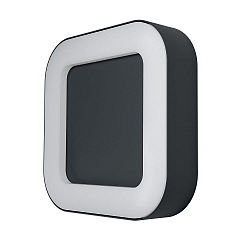 Outdoor LED Aufbauleuchte ENDURA� STYLE SQUARE, IP44, 20.2 x 20.2cm, 13.5W 3000K, Dunkelgrau / Leuchtring opal