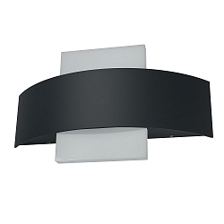 LED Au�enwandleuchte ENDURA� STYLE SHIELD ROUND, IP44, Up/Down, halbrund, 10.5W 3000K, dunkelgrau / opal, Lichverteiler ECKIG