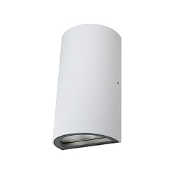 LED Au�enwandleuchte ENDURA� STYLE UP/DOWN, halbrund, IP44 IK03, 12W 3000K 700lm 2x100�, Aluminium / Glas, Wei�