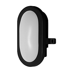 surface luminaire LED BULKHEAD 6W oval, impact resistant IP54, black 