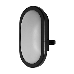 surface luminaire LED BULKHEAD 11W oval, impact resistant IP54, black 