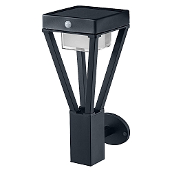 LED Solar-Wandleuchte ENDURA STYLE SOLAR BOUQUET WALL SENSOR, IP44, 6W 3000K, mit Modus-Schalter, Schwarz