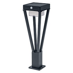 LED Solar-Stehleuchte ENDURA� STYLE SOLAR BOUQUET 50CM POST SENSOR, IP44, 6W 3000K, mit Modus-Schalter, Schwarz