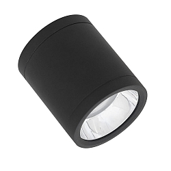 outdoor ceiling luminaire DL SURFACE IP65 DN 90 P 15W 830 36D BK cylindrical, surface-mounted version IP65/IP65, black
