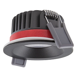 LED Einbau-Strahler SPOT FIRE RATED, feuerfest, IP65, CRi >90, mit DIP-Schalter, 8W 2700K, schwarz
