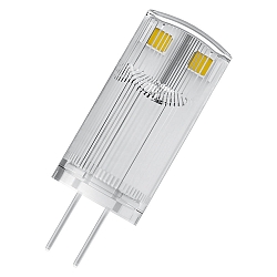 LED NV-Stiftsockellampe PIN CL, 12V, G4, 0.9W 2700K 100lm 320�, schaltbar, klar