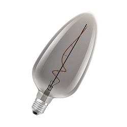 LED Filamentlampe Vintage 1906� CLASSIC C125 DIM 15, E27, 4W 1800K 140lm 300�, dimmbar, Rauchglas klar