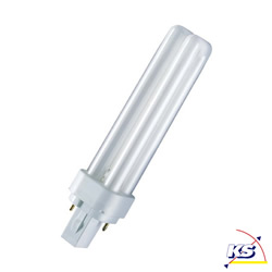 Osram Kompakt-Leuchtstofflampe Dulux D 26W/840 G24d-3 kaltweiß