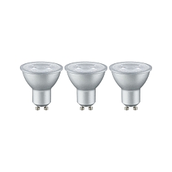 3er-Set LED Reflektorlampe, 230V, GU10, 4W 2700K 230lm 500cd 36�, Alu