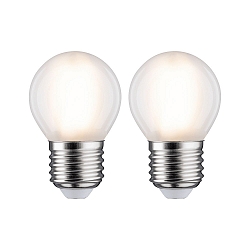 2er-Set LED Filament Tropfenform P45, 230V, E27, 5W 2700K 470lm, matt