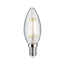 LED Filament Kerze B35, 230V, E14, 4.8W 2700K 470lm, dimmbar, Glas klar
