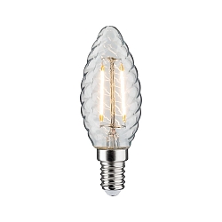 LED Filament Kerze gedreht, 230V, E14, 4.7W 2700K 450lm, Glas klar, dimmbar