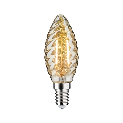 LED Filament Kerze gedreht, 230V, E14, 4.7W 2500K 430lm, Goldglas klar, dimmbar